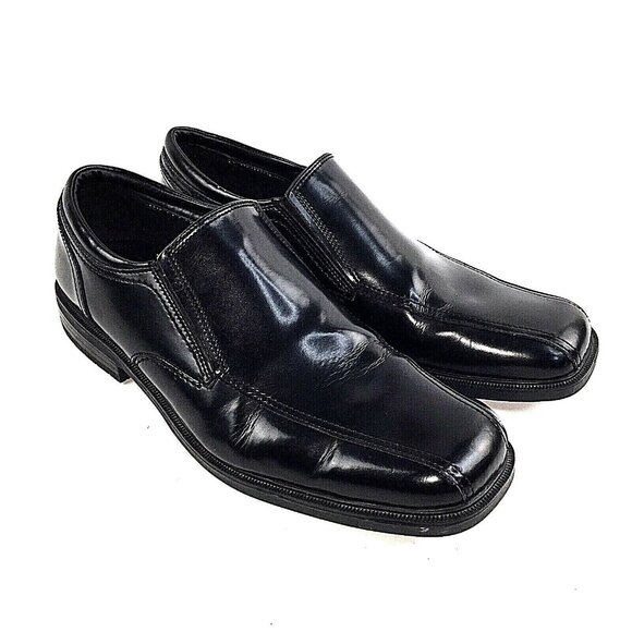 Dockers Slip Resistant Mens Black Leather Loafers US sz 13M 90-29144 EUC - Picture 1 of 12
